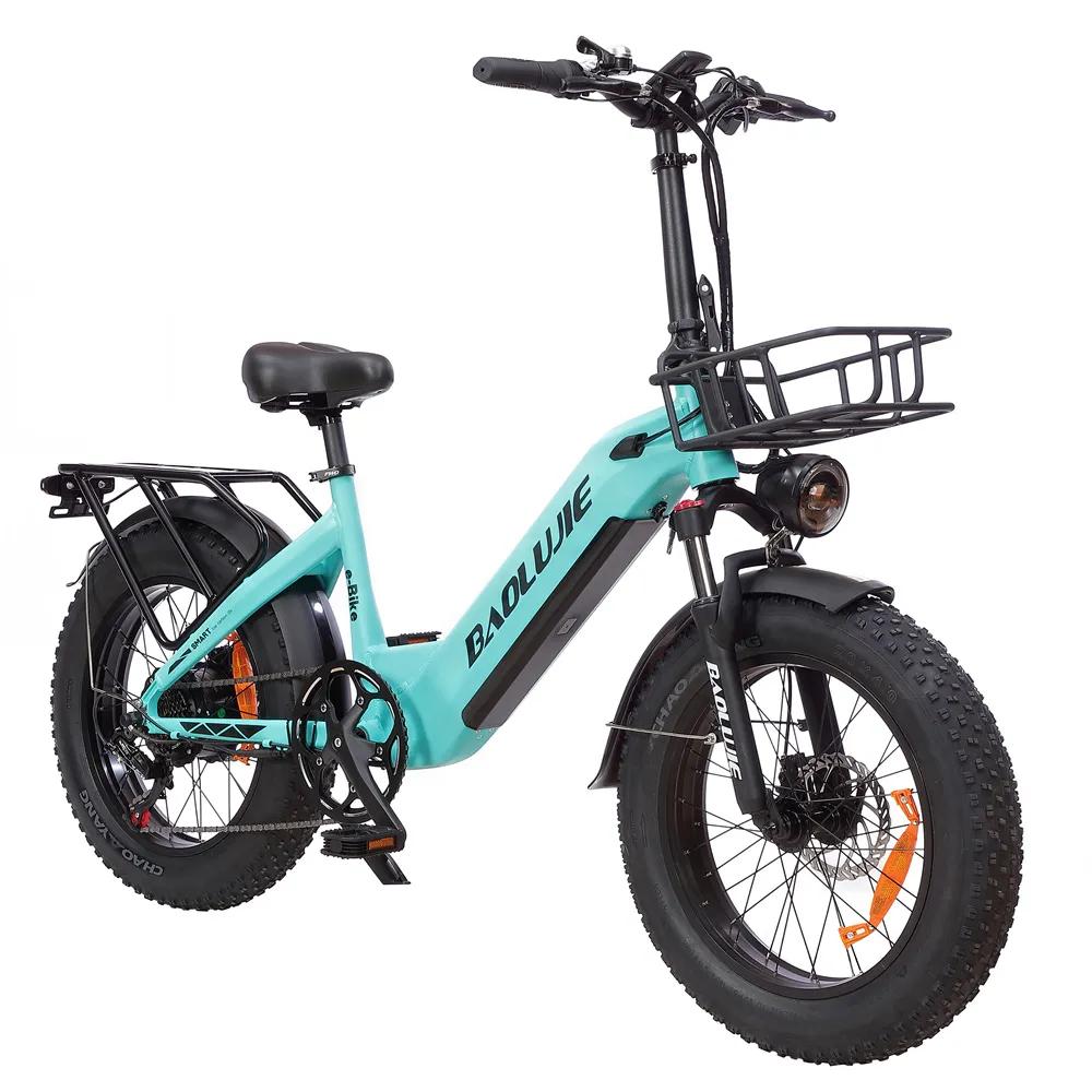 BAOLUJIE 팻 타이어 EMTB 전기 자전거, 오프로드 스노우 마운틴 전기 자전거, 알루미늄 합금 프레임, 750W, 12AH, 35 km/h